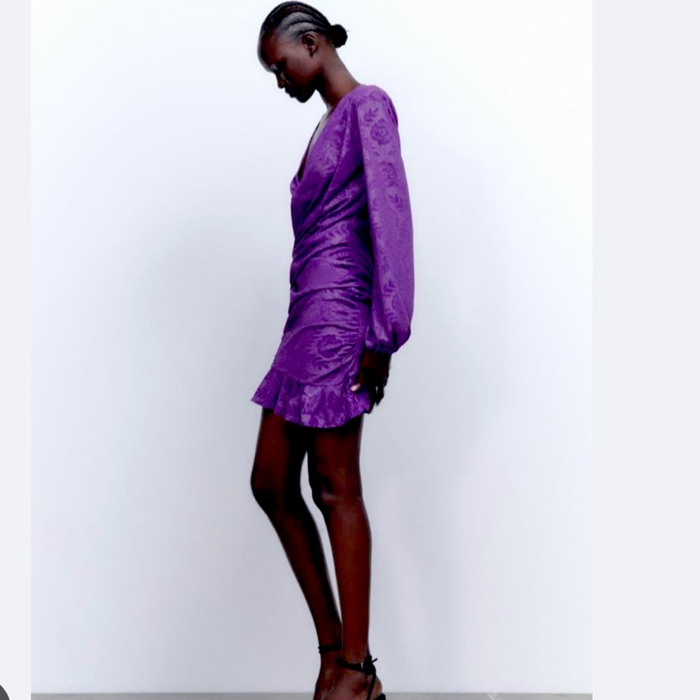 Zara SHORT WRAP FRONT DRESS